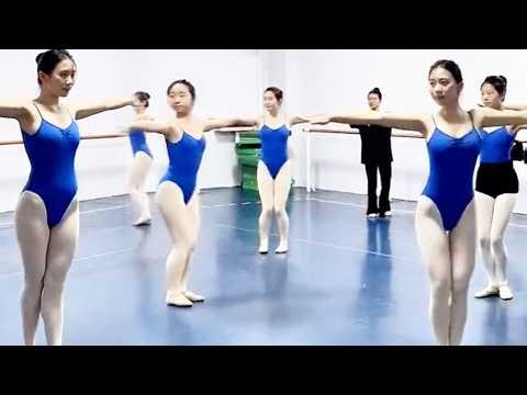 Chinese Classical Dance Training | Girls in Blue & Purple Gymnastics Uniforms Practice Technique