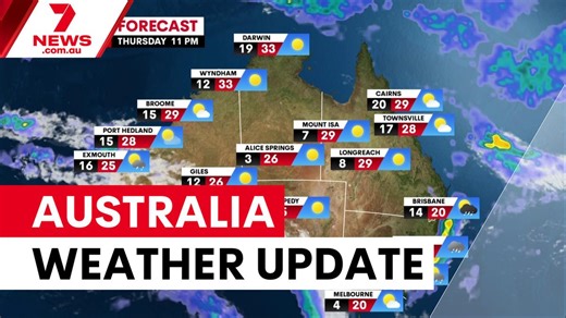 Weather report for cities across australia