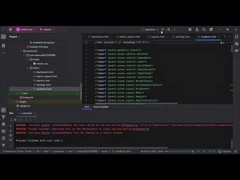 Student Management System Javafx