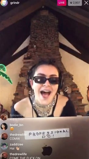 NOVA | charli xcx doing an instagram live dj set for grindr (2020) | Instagram
