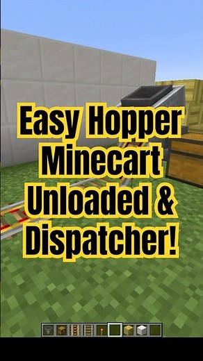 Hopper Minecart Unloader & Dispatcher: Tutorial 1.20+ #minecraft #minecrafttutorial #minecraftshorts