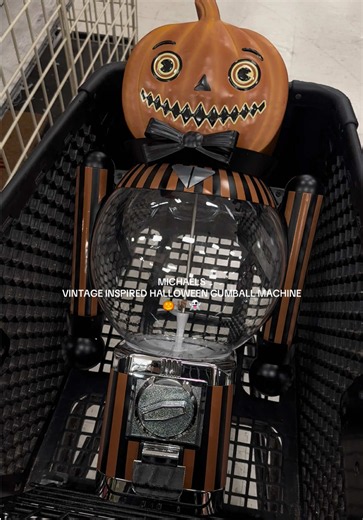 SCORED THE VIRAL MICHAELS VINTAGE INSPIRED JACK O LANTERN GUMBALL MACHINE 🎃 #halloween #vintagehalloween #michaelshalloween #spookyszn #jackolantern