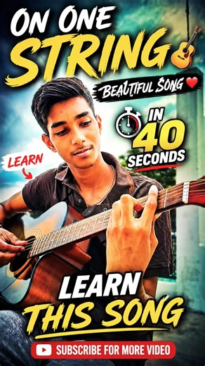 😱 Learn 1-String Guitar in 40 Seconds! 🎸