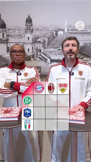 Eine legendäre Runde Fußball Tic-Tac-Toe zwischen Paulo Sérgio und Mark van Bommel 😄👊 Kommt ihr auf den fehlenden Spieler? 👀 | FC Bayern Legends
