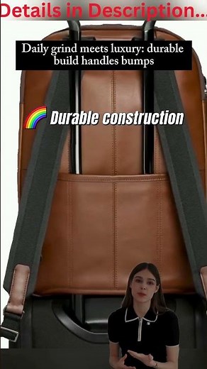 TUMI Harrison Warren Backpack – 15 Laptop Bag, Stylish Cognac Leather for Travel & Business