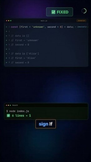 JavaScript's destructuring defaults save you from undefined 🛡️