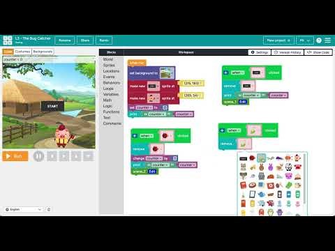Code.org Sprite Lab - Lesson 3 - Functions Part 3