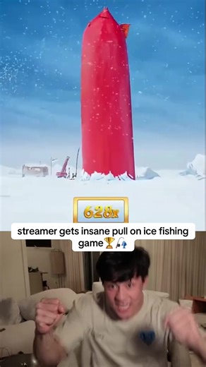 crazyyy pull on ice fishing🏆🎣#icefishing #kickstreaming #kick #game
