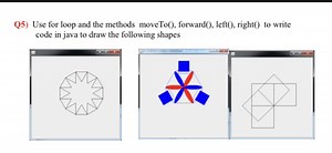 Q5) Use for loop and the methods moveTo(), forward(), left(), r... | Filo