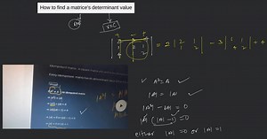 How to find a matrice's determinant value... | Filo