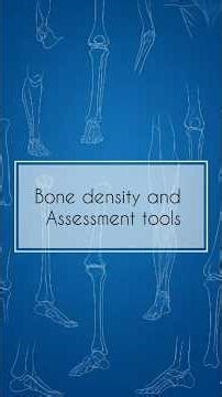Bone density and Assessment tools 🦴 | Bone series
