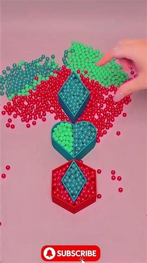 Colorful Geometric Bead Sorting ❤️💎 Satisfying ASMR Patterns #shorts #satisfying #asmr