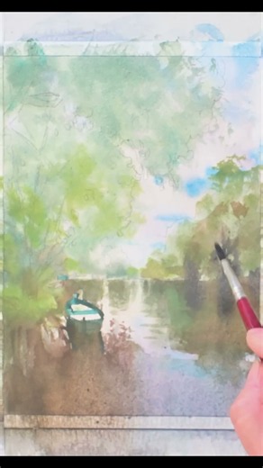 Watercolor Painting - How to Paint a Landscape
