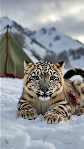 Snow Leopard Saves Sick Cub | Emotional Animal Rescue Story 🐆❄️ | Wildlife Short