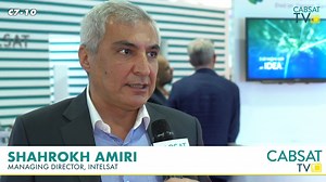 Shahrokh Amiri, Managing Director of Intelsat discusses some of their satellte solutions on display at #CABSAT2019 | CABSAT