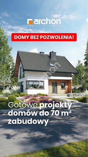 DOM bez pozwolenia na budowę? To możliwe! Poznaj kolekcję projektów domów do 70 m² zabudowy ➡️ https://www.archon.pl/rodzina/do_70m2_powierzchni_zabudowy/fr/zobacz ⬅️ Dlaczego warto? ✔️ Szybki proces budowy – wystarczy tylko uproszczona procedura zgłoszenia z projektem budowlanym, „zero” skomplikowanych formalności, ✔️ Funkcjonalne wnętrza – od przytulnych parterówek po nowoczesne wille piętrowe, ✔️ Ekonomiczna realizacja – domy tanie w budowie, bez kompromisów. 👉 Wybierz swój wymarzony DOM z k