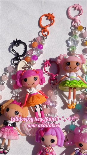 mini lalaloopsy keychains. ⋆ ˚｡⋆୨୧˚ #fyp #foryou #lalaloopsy