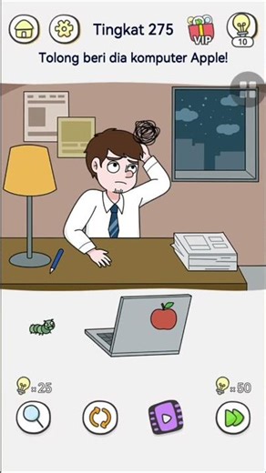 Brain out 2 level 275: please give him an apple computer! #brainout #brainout2 #shorts