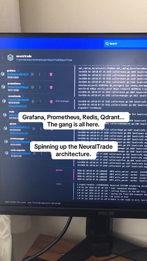Nothing beats a clean startup log. 💻 The NeuralTrade infrastructure is breathing. 🧠 #QDrant #Prometheus #Docker #infrastructure #fintech