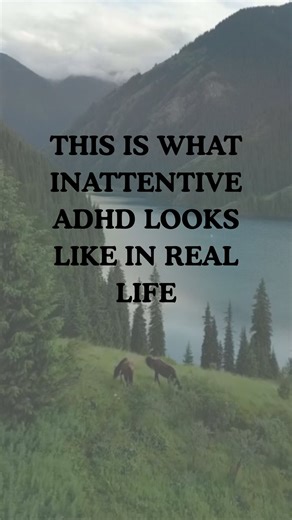 ADHDoers on Instagram: "this is what inattentive adhd looks like in real life Inattentive ADHD shows up as drifting off, rereading, missing instructions, and trying your best while your brain feels stuck in fog. it’s a real struggle not a flaw 🫂"