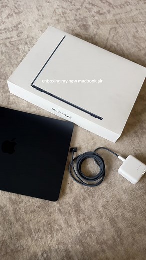 Unboxing My New 13 Inch MacBook Air in Midnight Color