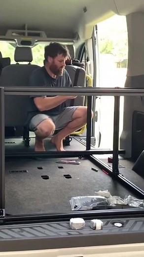 Ford transit 80/20 aluminum bed build .