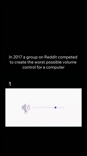 FBOY PROBLEMS on Instagram: "wow 😂 In 2017, users on Reddit took part in a tongue-in-cheek challenge to design the worst possible computer volume control, turning bad UX into a kind of competitive art. Shared across subreddits dedicated to awful interface design, entries deliberately broke every usability rule — sliders that barely changed volume until the last pixel, mute buttons that made things louder, or controls that required impossible precision. The whole point was satire: by exaggeratin
