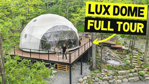Luxury dome stay with private waterfall