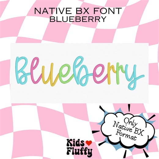 Native BX Font Blueberry - Bx Font - Native Bx Font - Embrilliance Bx Font - Embroidery Font - Script Font - Embroidery - Etsy