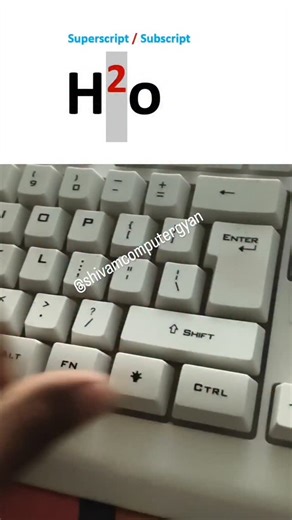 Shivam Computer on Instagram: "Subscript & Superscript #reels #trending #shivamcomputergyan"