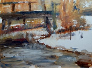 Bridge Over Creek - Winter - Etsy