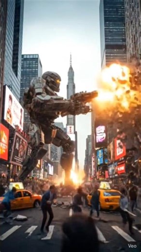 spider man and giant robot fight #DreamScreenAI