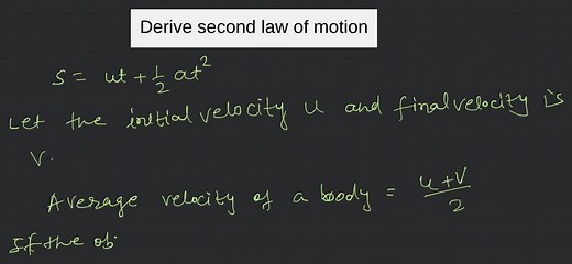 Derive F = ma from Newton’s second law of motion.... | Filo