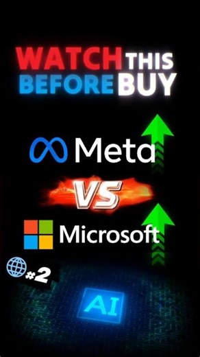 Meta vs Microsoft 🌐*2 Who Win 2026? #meta #vs #microsoft #shorts #stockmarket