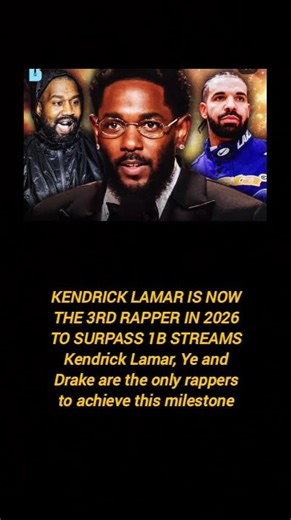 1B Streams Milestone: Kendrick 3rd Rapper in 2026 #usa #viral