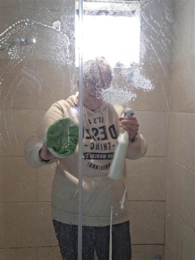 Stop scrubbing and start sparkling. ✨ This powerful glass cleaning emulsion is the secret to a crystal-clear, limescale-free shower screen with zero effort. Its unique formula cuts through stubborn soap scum and hard water stains that regular sprays just can’t touch. 🚿 Watch the water bead right off, keeping your glass cleaner for longer and protecting your bathroom surfaces. Durable, effective, and perfect for a fresh, polished home. 💎 Grab yours in the TikTok Shop link below! 👇 #GlassCleane