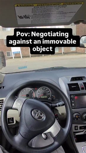 Trinity Schroeder on Instagram: "Negotiating against an immovable object lol, at least we got $100 off, man it was awkward watching back the tape lol"