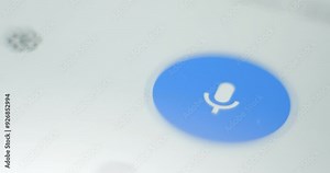 Speech to text on smartphone, artificial intelligence concept