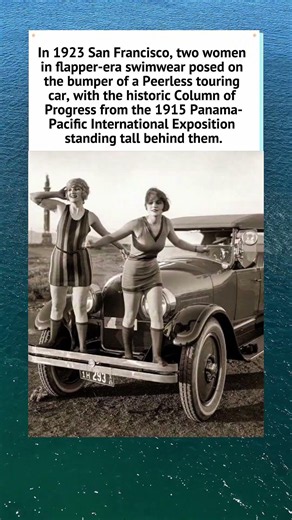 Flapper Swimwear on a 1923 Peerless 🚘 #1920s #History #Shorts