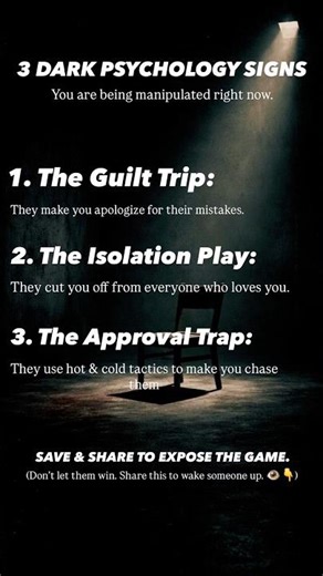 3 DARK Psychology Signs (Are You A Victim?) ⚠️🌑
