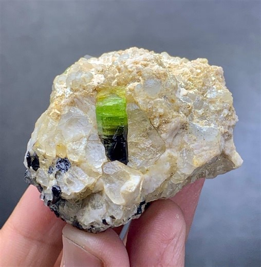 Natural Green Cap Tourmaline Crystal Specimen From Stak Nala Mine. 67 GM - Etsy