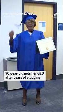 70-year-old gets her GED after years of studying
