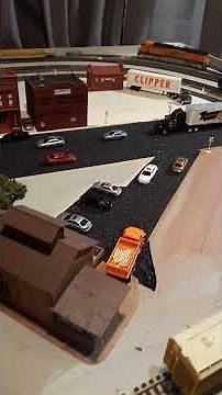 HO train layout update. starting some scenery and buildings. #model trains #model railroads #trains