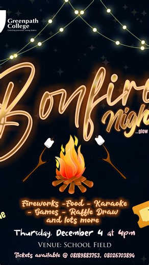 GreenpathCollege on Instagram: "It’s officially two weeks to Bonfire night🕺🏼💃🏾💃🏾🕺🏼 #greenpathcollege #bonfire"