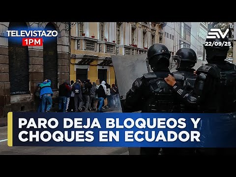 Paro nacional en Ecuador: bloqueos y choques en carreteras | Televistazo 1PM #ENVIVO🔴NOTICIAS ECU