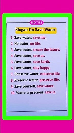 Slogan On Save Water | Save Water Slogans | Water Slogan | Save Water Slogan in English