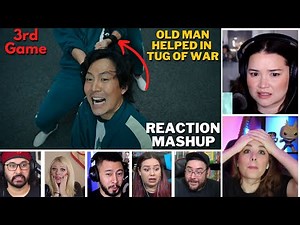 Squid Game Tug Of War Squid Game Scene REACTION Mashup | Squid Game Episode 4 Reaction Compilation