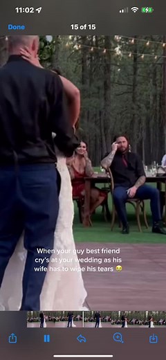 @adriawnanicole Look what i found 😝 when your best friends get married eveyone crys lol #firstdance #groomsmencry #chaletview