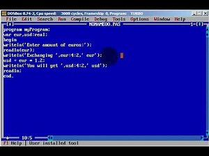 Turbo Pascal Programming #07 Cash machine App