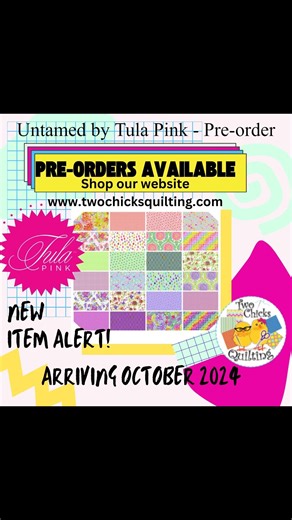 🌟🦁 Exciting news! Get ready to unleash your creativity with the stunning new Tula Pink line, UNTAMED! 🦁🌟 Shipping in October 2024, this captivating collection features Tula Pink's signature bold and vibrant designs, inspired by the untamed beauty of the wild. 📦 Pre-order now to secure your spot and be among the first to receive this highly anticipated collection! 🛍️ 🌺 #TulaPink #UntamedCollection #PreOrderNow #QuiltingFabric #TwoChicksQuilting | Two Chicks Quilting